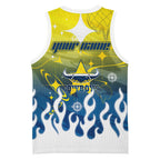 Personalized North Queensland Cowboys Basketball Jersey Y2K Grunge Aesthetic With Cyber Flames and Starburst Graphics