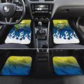 Personalized North Queensland Cowboys Car Mats Y2K Grunge Aesthetic With Cyber Flames and Starburst Graphics