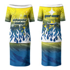 Personalized North Queensland Cowboys Couples Matching Puletasi and Long Sleeve Button Shirt Y2K Grunge Aesthetic With Cyber Flames and Starburst Graphics