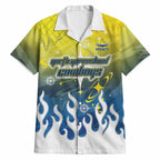 Personalized North Queensland Cowboys Hawaiian Shirt Y2K Grunge Aesthetic With Cyber Flames and Starburst Graphics