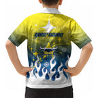 Personalized North Queensland Cowboys Hawaiian Shirt Y2K Grunge Aesthetic With Cyber Flames and Starburst Graphics