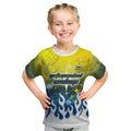 Personalized North Queensland Cowboys Kid T Shirt Y2K Grunge Aesthetic With Cyber Flames and Starburst Graphics