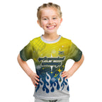 Personalized North Queensland Cowboys Kid T Shirt Y2K Grunge Aesthetic With Cyber Flames and Starburst Graphics