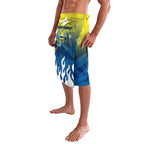 Personalized North Queensland Cowboys Lavalava Y2K Grunge Aesthetic With Cyber Flames and Starburst Graphics