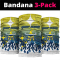 Personalized North Queensland Cowboys Neck Gaiter Y2K Grunge Aesthetic With Cyber Flames and Starburst Graphics