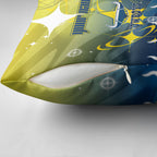 Personalized North Queensland Cowboys Pillow Cover Y2K Grunge Aesthetic With Cyber Flames and Starburst Graphics
