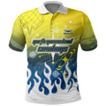 Personalized North Queensland Cowboys Polo Shirt Y2K Grunge Aesthetic With Cyber Flames and Starburst Graphics