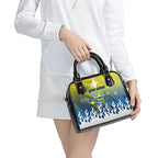 Personalized North Queensland Cowboys Shoulder Handbag Y2K Grunge Aesthetic With Cyber Flames and Starburst Graphics