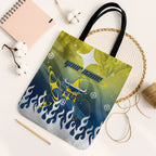 Personalized North Queensland Cowboys Tote Bag Y2K Grunge Aesthetic With Cyber Flames and Starburst Graphics