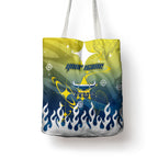 Personalized North Queensland Cowboys Tote Bag Y2K Grunge Aesthetic With Cyber Flames and Starburst Graphics