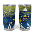 Personalized North Queensland Cowboys Tumbler Cup Y2K Grunge Aesthetic With Cyber Flames and Starburst Graphics