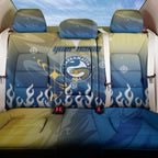 Personalized Parramatta Eels Back Car Seat Cover Y2K Grunge Aesthetic With Cyber Flames and Starburst Graphics