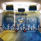 Personalized Parramatta Eels Back Car Seat Cover Y2K Grunge Aesthetic With Cyber Flames and Starburst Graphics