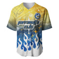 Personalized Parramatta Eels Baseball Jersey Y2K Grunge Aesthetic With Cyber Flames and Starburst Graphics