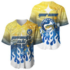 Personalized Parramatta Eels Baseball Jersey Y2K Grunge Aesthetic With Cyber Flames and Starburst Graphics