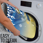Personalized Parramatta Eels Bathroom Set Y2K Grunge Aesthetic With Cyber Flames and Starburst Graphics