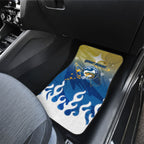 Personalized Parramatta Eels Car Mats Y2K Grunge Aesthetic With Cyber Flames and Starburst Graphics