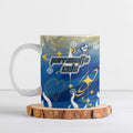 Personalized Parramatta Eels Ceramic Mug Y2K Grunge Aesthetic With Cyber Flames and Starburst Graphics