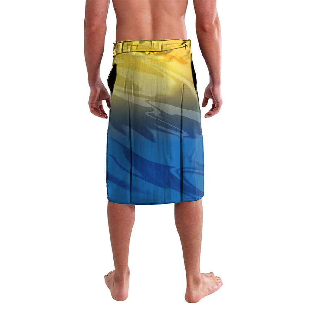 Personalized Parramatta Eels Lavalava Y2K Grunge Aesthetic With Cyber Flames and Starburst Graphics