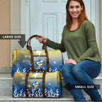 Personalized Parramatta Eels Travel Bag Y2K Grunge Aesthetic With Cyber Flames and Starburst Graphics