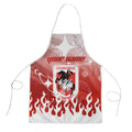 Personalized St. George Illawarra Dragons Apron Y2K Grunge Aesthetic With Cyber Flames and Starburst Graphics