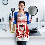 Personalized St. George Illawarra Dragons Apron Y2K Grunge Aesthetic With Cyber Flames and Starburst Graphics