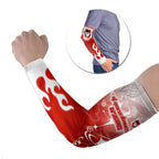 Personalized St. George Illawarra Dragons Arm Sleeves Y2K Grunge Aesthetic With Cyber Flames and Starburst Graphics