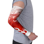 Personalized St. George Illawarra Dragons Arm Sleeves Y2K Grunge Aesthetic With Cyber Flames and Starburst Graphics