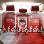 Personalized St. George Illawarra Dragons Back Car Seat Cover Y2K Grunge Aesthetic With Cyber Flames and Starburst Graphics