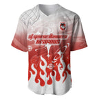 Personalized St. George Illawarra Dragons Baseball Jersey Y2K Grunge Aesthetic With Cyber Flames and Starburst Graphics