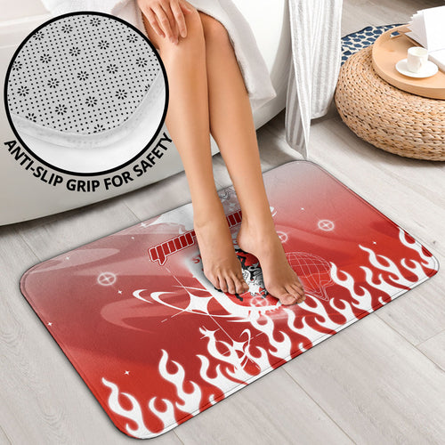 Personalized St. George Illawarra Dragons Bathroom Set Y2K Grunge Aesthetic With Cyber Flames and Starburst Graphics