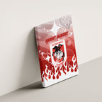 Personalized St. George Illawarra Dragons Canvas Wall Art Y2K Grunge Aesthetic With Cyber Flames and Starburst Graphics