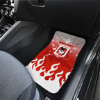 Personalized St. George Illawarra Dragons Car Mats Y2K Grunge Aesthetic With Cyber Flames and Starburst Graphics