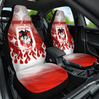 Personalized St. George Illawarra Dragons Car Seat Cover Y2K Grunge Aesthetic With Cyber Flames and Starburst Graphics