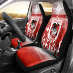 Personalized St. George Illawarra Dragons Car Seat Cover Y2K Grunge Aesthetic With Cyber Flames and Starburst Graphics