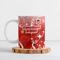 Personalized St. George Illawarra Dragons Ceramic Mug Y2K Grunge Aesthetic With Cyber Flames and Starburst Graphics