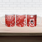 Personalized St. George Illawarra Dragons Ceramic Mug Y2K Grunge Aesthetic With Cyber Flames and Starburst Graphics
