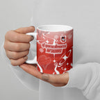 Personalized St. George Illawarra Dragons Ceramic Mug Y2K Grunge Aesthetic With Cyber Flames and Starburst Graphics