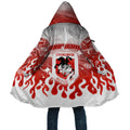 Personalized St. George Illawarra Dragons Cloak Y2K Grunge Aesthetic With Cyber Flames and Starburst Graphics