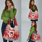 Personalized St. George Illawarra Dragons Grocery Bag Y2K Grunge Aesthetic With Cyber Flames and Starburst Graphics