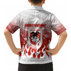 Personalized St. George Illawarra Dragons Hawaiian Shirt Y2K Grunge Aesthetic With Cyber Flames and Starburst Graphics