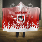 Personalized St. George Illawarra Dragons Hooded Blanket Y2K Grunge Aesthetic With Cyber Flames and Starburst Graphics