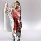 Personalized St. George Illawarra Dragons Hooded Blanket Y2K Grunge Aesthetic With Cyber Flames and Starburst Graphics