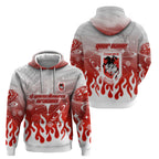 Personalized St. George Illawarra Dragons Hoodie Y2K Grunge Aesthetic With Cyber Flames and Starburst Graphics