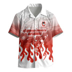 Personalized St. George Illawarra Dragons Kid Hawaiian Shirt Y2K Grunge Aesthetic With Cyber Flames and Starburst Graphics