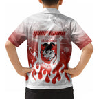 Personalized St. George Illawarra Dragons Kid Hawaiian Shirt Y2K Grunge Aesthetic With Cyber Flames and Starburst Graphics