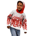 Personalized St. George Illawarra Dragons Kid Hoodie Y2K Grunge Aesthetic With Cyber Flames and Starburst Graphics