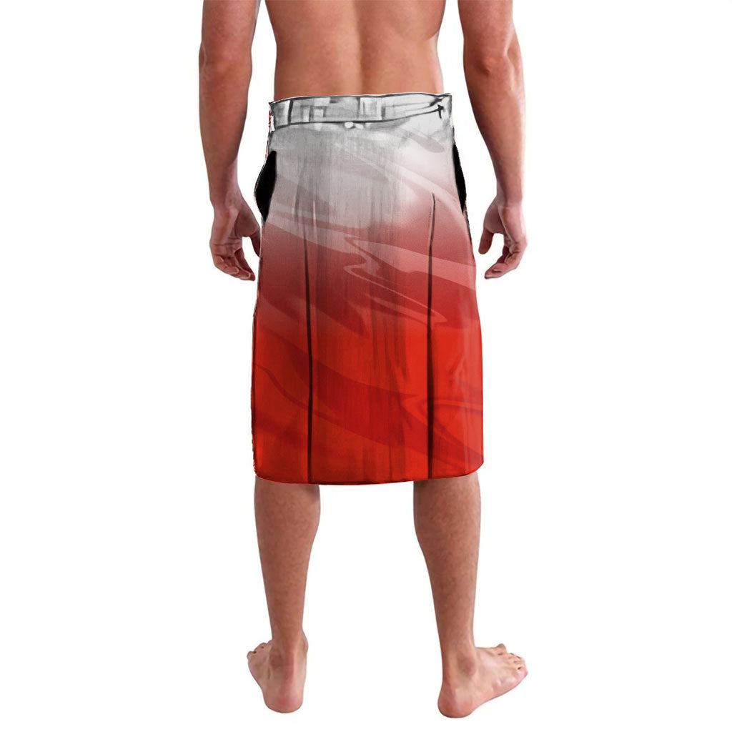 Personalized St. George Illawarra Dragons Lavalava Y2K Grunge Aesthetic With Cyber Flames and Starburst Graphics