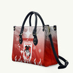 Personalized St. George Illawarra Dragons Leather Bag Y2K Grunge Aesthetic With Cyber Flames and Starburst Graphics