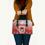 Personalized St. George Illawarra Dragons Leather Bag Y2K Grunge Aesthetic With Cyber Flames and Starburst Graphics
